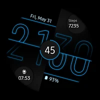 Ne001 neon digital watch face