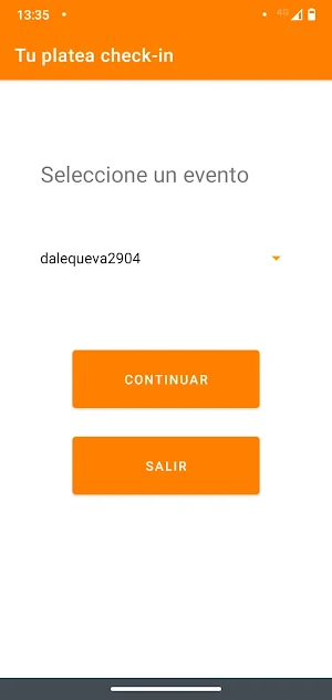 Tu platea Check-in Screenshot 1