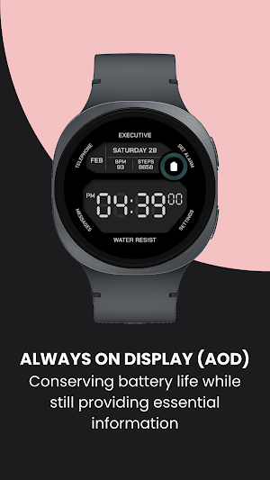 EXD199: Retro Pink Watch Face Screenshot 2