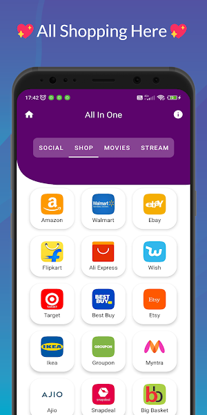 All In One - Social & Shopping Screenshot 2
