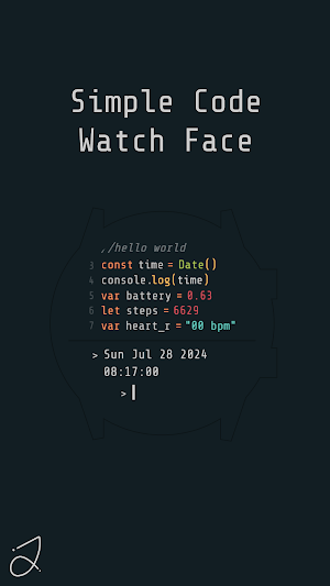 Simple Code Watch Face Screenshot 0