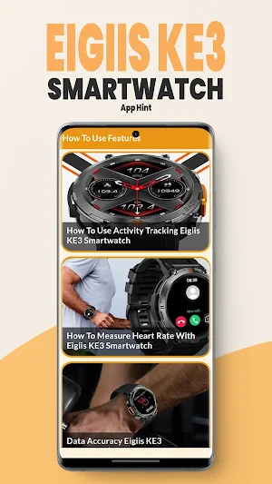 Eigiis KE3 Smartwatch App Hint Screenshot 3
