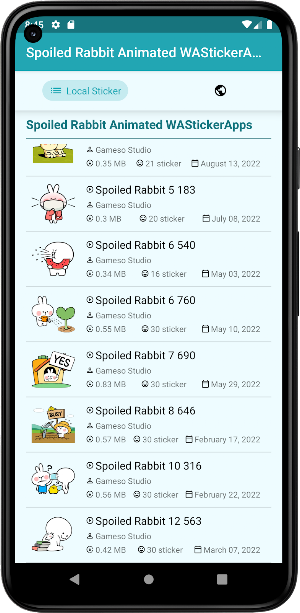Spoiled Rabbit AnimatedSticker Screenshot 1
