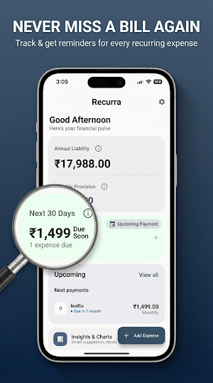 Recurra: Bill & Sub Tracker Screenshot 0