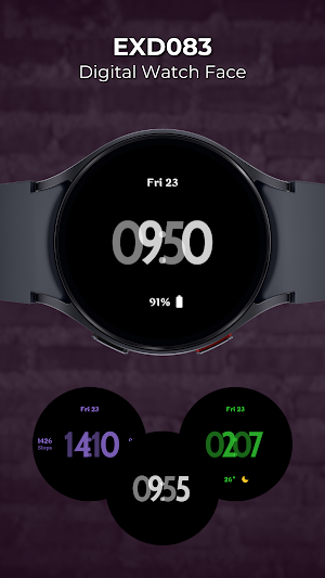EXD083: Digital Watch Face Screenshot 0