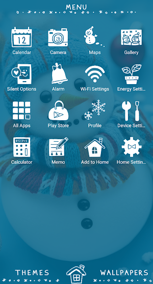 Adorable Snowman Theme +HOME Screenshot 1