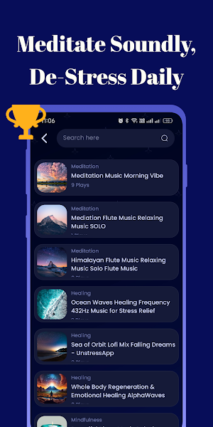 Meditate & Sleep :UnstressApp Screenshot 3