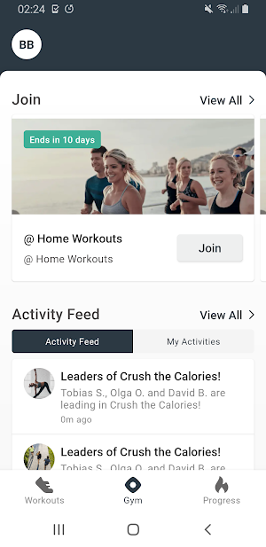 B Active Hub Screenshot 1