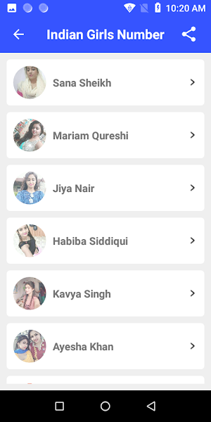 Indian Girls Mobile Number App Screenshot 1