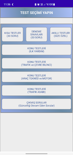 Ehliyet Sınavı Hazırlık Screenshot 2