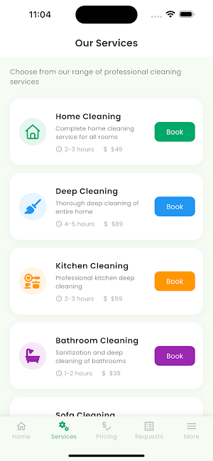 Homefix Home Cleaning Services Screenshot 3