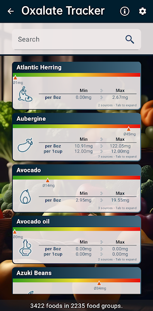 Oxalate Tracker Screenshot 2