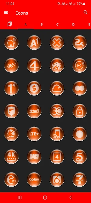 Orange Pixl Glass Icon Pack Screenshot 2