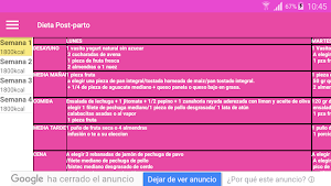 Dieta Post-parto Screenshot 3