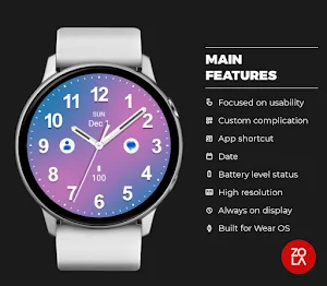 Casual Blue Pink Watch Face Screenshot 1