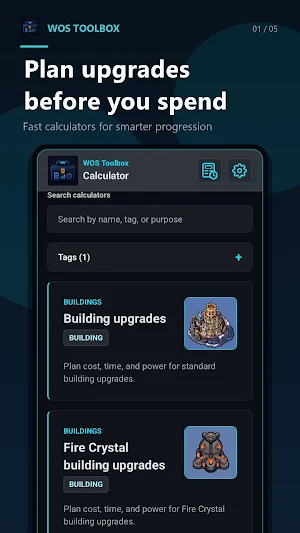 WOS Toolbox: Calculators Screenshot 0