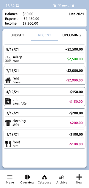 Budget App - Expense Tracker Screenshot 1