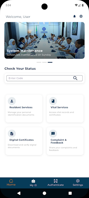 CRRSA App Screenshot 2