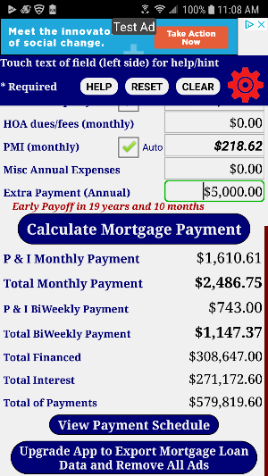 Mortgage Home Loan Payment Calculator Free Screenshot 2