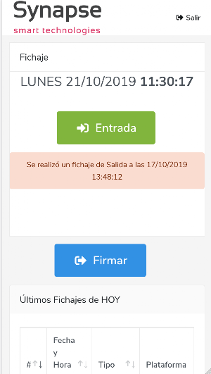 Tiempo Jornada - Registro de h Screenshot 1