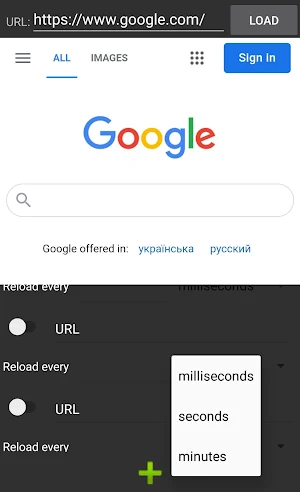Auto web page reloader Screenshot 2