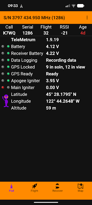 AltosDroid Screenshot 2