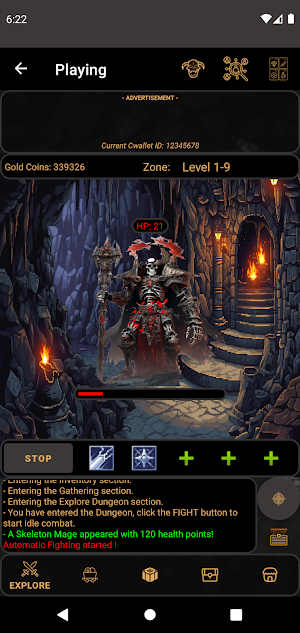 Crypto Dungeons - Idle P2E RPG Screenshot 1