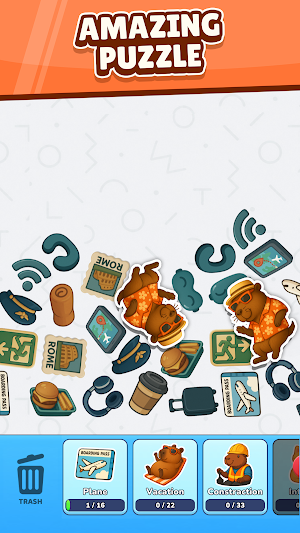 Capybara Puzzle: Sticker Merge Screenshot 3