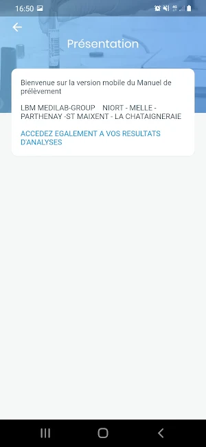 LBM MEDILAB GROUP - Catalogue des examens Screenshot 2