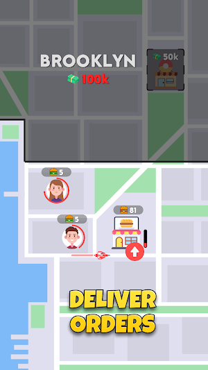 Idle Food Delivery Screenshot 1