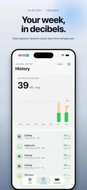 HowLoud – Decibel Meter Screenshot 3