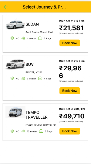 Tamilnadu Call Taxi -  Outstation & Local Taxi Screenshot 1