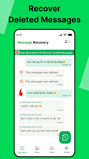 Recover Deleted Messages: WAMR Screenshot 0