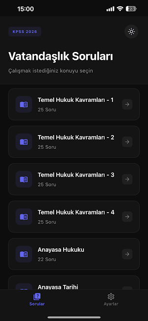 KPSS Vatandaşlık Soruları 2026 Screenshot 3
