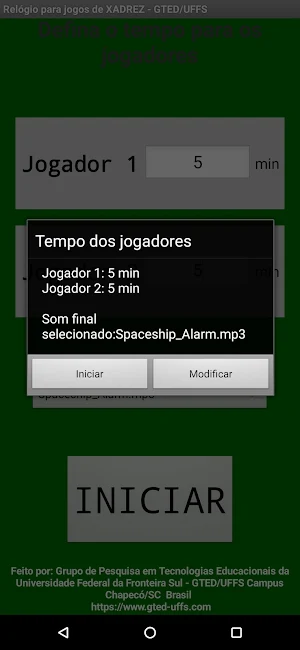 Relógio para jogos de Xadrez Screenshot 0