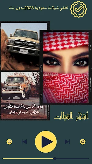 افخم شيلات سعودية 2023 بدون نت Screenshot 0