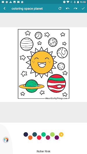 coloring space planet Screenshot 2