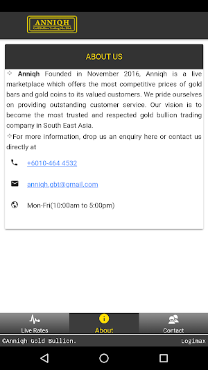Anniqh Gold Bullion Screenshot 1