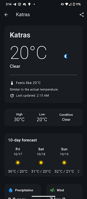 Aurora Weather Screenshot 1