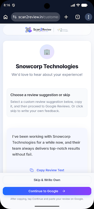 Scan2Review: QR Reviews Screenshot 3