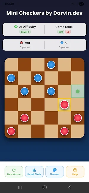 Mini Checkers - Offline Game Screenshot 0