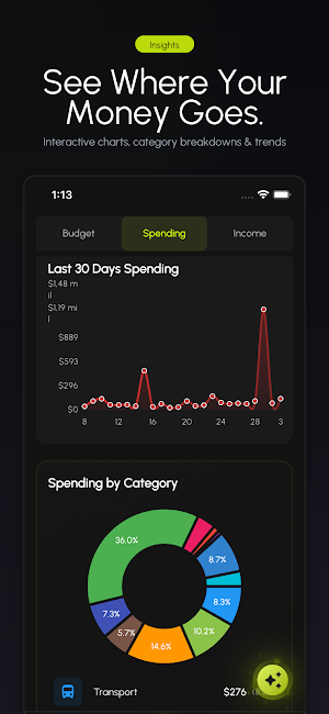 SpendlyAI: Budget App & Money Screenshot 2