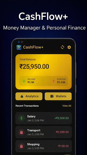 Cashflow+ Secure Money Manager Screenshot 1