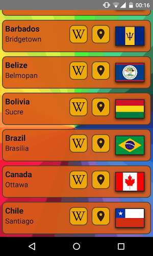 World Capitals (Quiz). Educational game. Screenshot 3