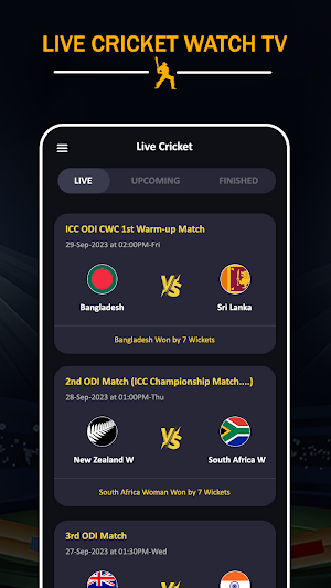 Live Cricket TV World Cup 2023 Screenshot 3