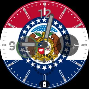 Missouri Flag Watchface Screenshot 2