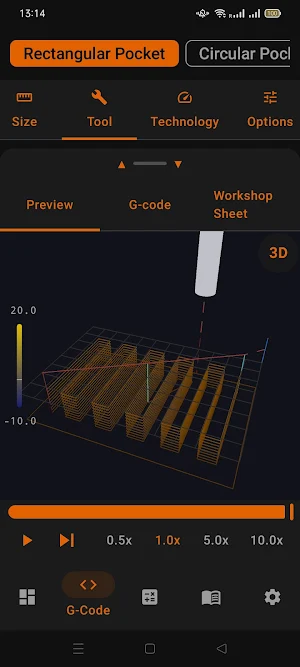 CNC Pocket Cam Programmer Screenshot 2