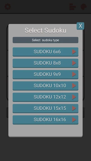 Sudoku Palextart 12x12, 16x16 Screenshot 1