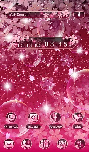 Cherry Night Theme +HOME Screenshot 0