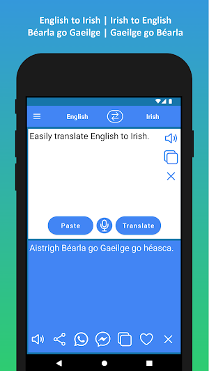 English to Irish Translator Screenshot 1